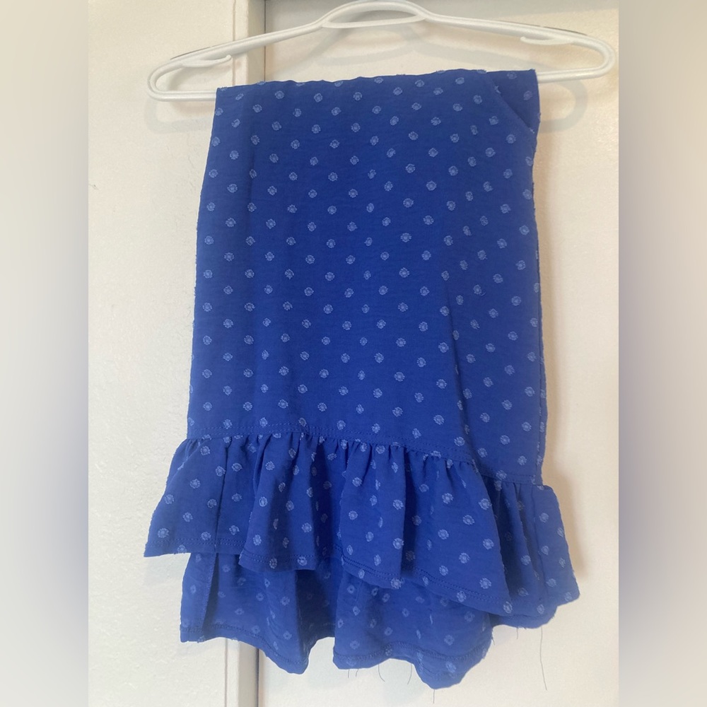 Blue polka dot skirt